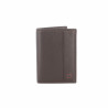 Portefeuille en cuir chocolat